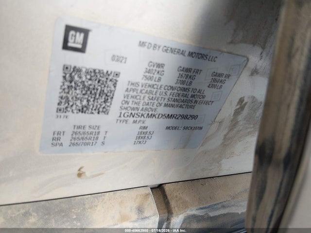 Chevrolet Tahoe 4wd Ls 2021 1GNSKMKD5MR298290 Image 9