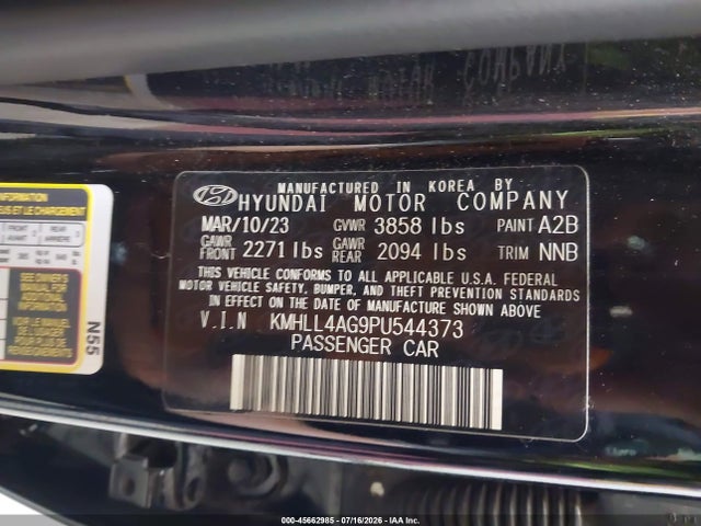 Hyundai ELANTRA SE 2023 KMHLL4AG9PU544373 Image 9