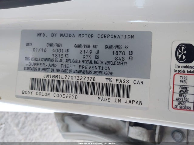Продаж на аукціоні авто 2016 Mazda Mazda3 I Touring, vin: JM1BM1L77G1327978, номер лоту: 45663006