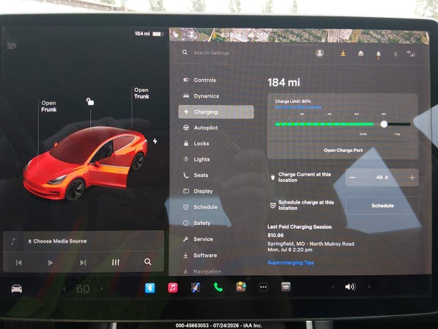 2018 Tesla Model 3 Long Range/performance მანქანა იყიდება აუქციონზე, vin: 5YJ3E1EB1JF070852, აუქციონის ნომერი: 45663053
