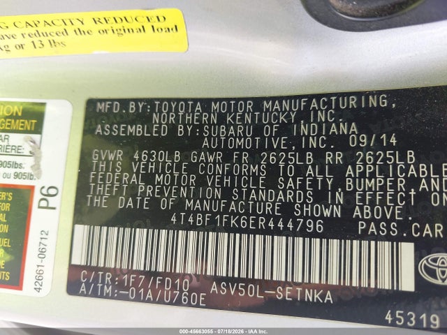 Toyota CAMRY LE 2014 4T4BF1FK6ER444796 Image 9