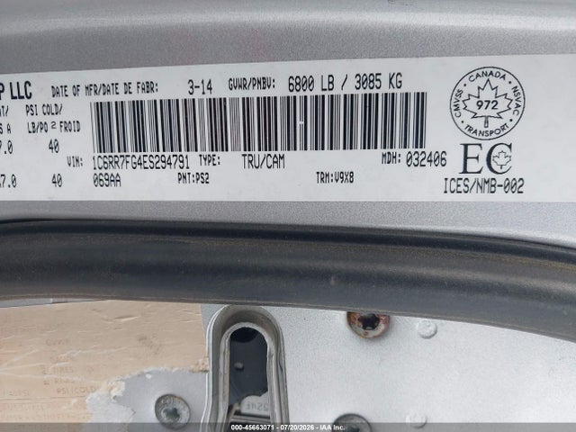 RAM 1500 St 2014 1C6RR7FG4ES294791 Image 9
