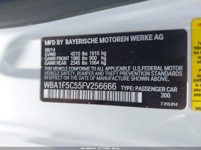 Продаж на аукціоні авто 2015 Bmw 228i, vin: WBA1F5C55FV256666, номер лоту: 45663330
