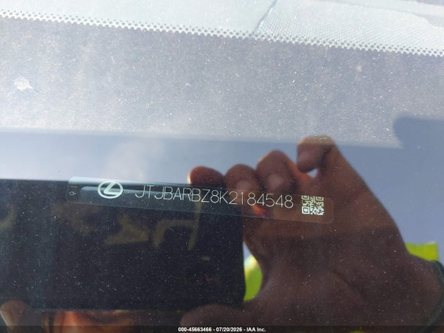 Aukcja sprzedaży 2019 Lexus Nx 300, vin: JTJBARBZ8K2184548, numer aukcji: 45663466