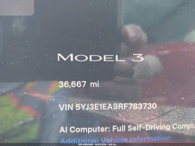 Aukcja sprzedaży 2024 Tesla Model 3 Long Range Dual Motor All-wheel Drive/rear-wheel Drive, vin: 5YJ3E1EA9RF783730, numer aukcji: 45663499