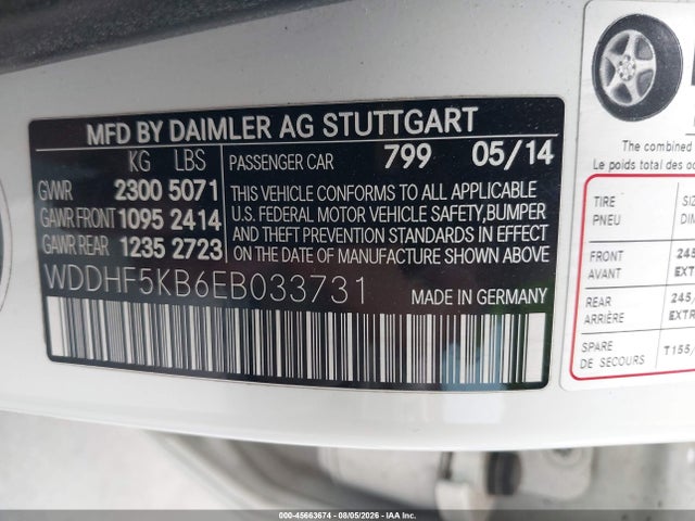 Mercedes-Benz E 350 2014 WDDHF5KB6EB033731 Image 9