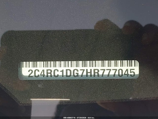 Aukcja sprzedaży 2017 Chrysler Pacifica Touring, vin: 2C4RC1DG7HR777045, numer aukcji: 45663716