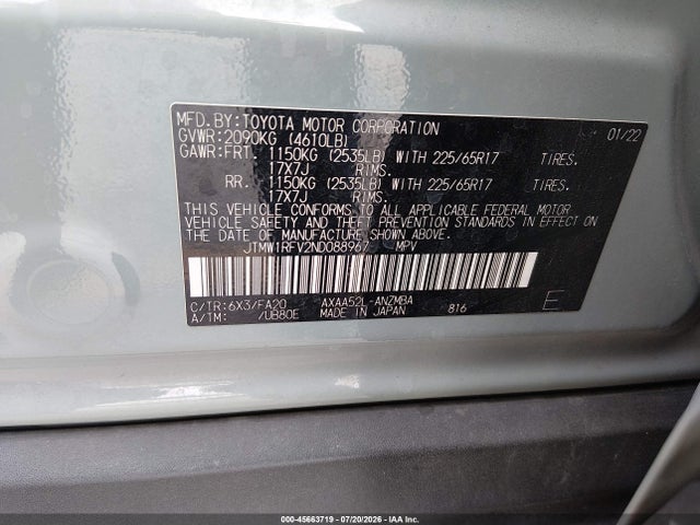 Toyota Rav4 Xle 2022 JTMW1RFV2ND088967 Image 9