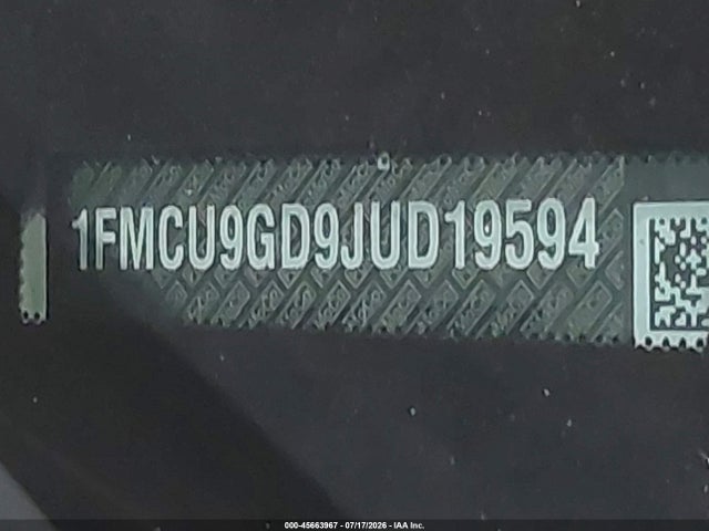 Ford ESCAPE SE 2018 1FMCU9GD9JUD19594 Image 9