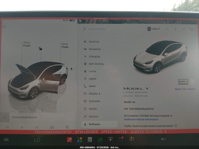 Aukcja sprzedaży 2024 Tesla Model Y Long Range Dual Motor All-wheel Drive, vin: 7SAYGDEEXRA219721, numer aukcji: 45664004