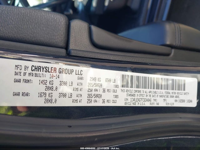 Jeep Grand Cherokee Altitude 2015 1C4RJEAG7FC634846 Image 9
