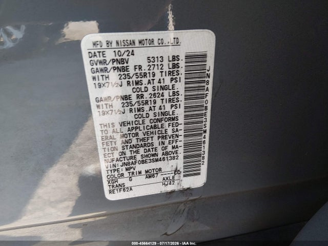 Nissan Ariya Engage 2025 JN8AF0BE3SM461382 Image 9