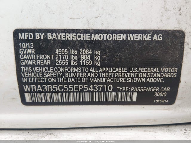 Продаж на аукціоні авто 2014 Bmw 328i Xdrive, vin: WBA3B5C55EP543710, номер лоту: 45664179