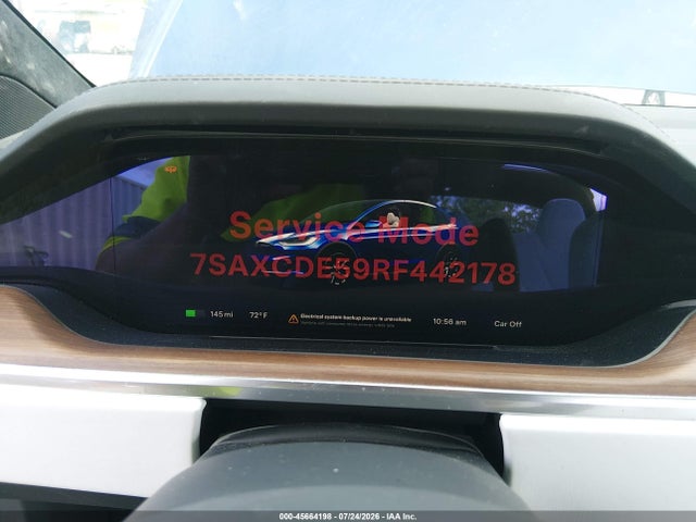 45664198 :رقم المزاد ، 7SAXCDE59RF442178 vin ، 2024 Tesla Model X Long Range مزاد بيع