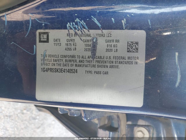 45664202 :رقم المزاد ، 1G4PR5SK3E4140524 vin ، 2014 Buick Verano Convenience Group مزاد بيع