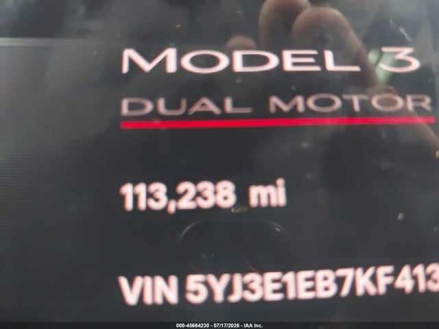 Aukcja sprzedaży 2019 Tesla Model 3 Long Range/performance, vin: 5YJ3E1EB7KF413536, numer aukcji: 45664230