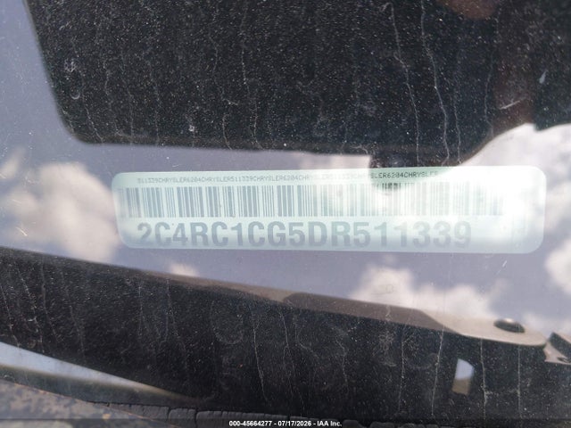 45664277 :رقم المزاد ، 2C4RC1CG5DR511339 vin ، 2013 Chrysler Town & Country Touring-l مزاد بيع