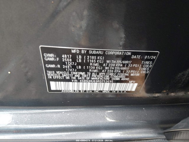 Продаж на аукціоні авто 2024 Subaru Crosstrek Wilderness, vin: 4S4GUHU60R3753695, номер лоту: 45664374