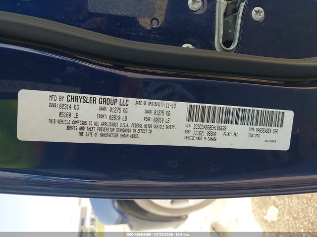 Продаж на аукціоні авто 2014 Dodge Charger Se, vin: 2C3CDXBG8EH186639, номер лоту: 45664486