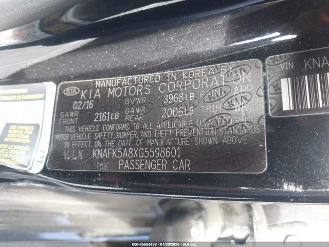 KIA FORTE LX 2016 KNAFK5A8XG5598601 Image 9