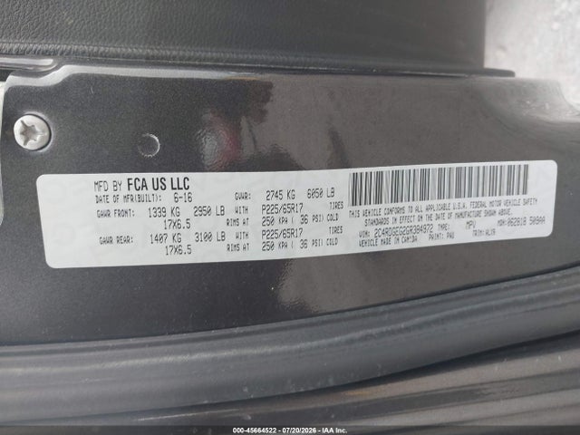 2C4RDGEG2GR384972 Dodge Grand Caravan R/t
