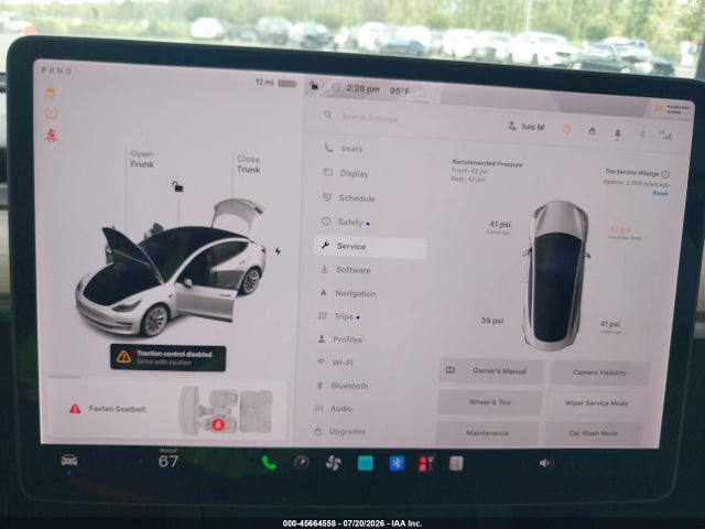 Tesla Model 3 Standard Range Plus Rear-wheel Drive 2021 5YJ3E1EA8MF856708 Image 7