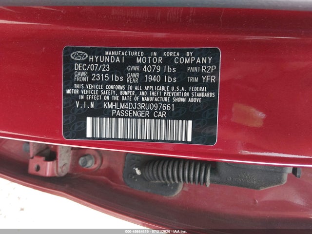 Продаж на аукціоні авто 2024 Hyundai Elantra Hybrid Blue, vin: KMHLM4DJ3RU097661, номер лоту: 45664659