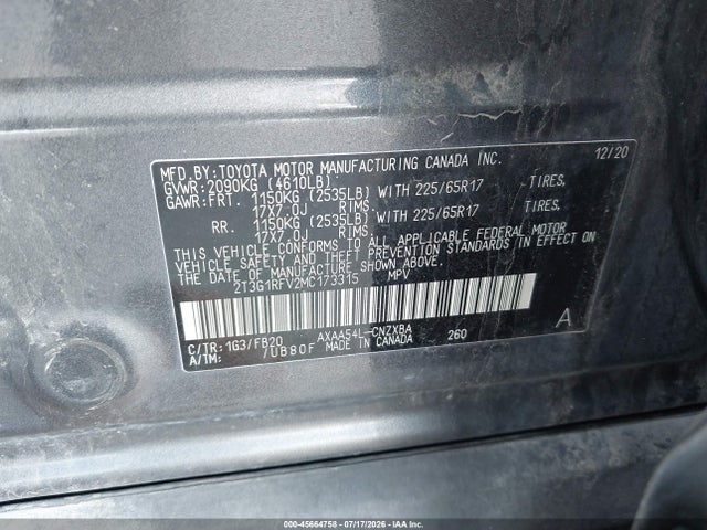 Toyota RAV4 LE 2021 2T3G1RFV2MC173315 Image 9