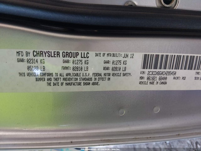 Aukcja sprzedaży 2012 Dodge Charger Se, vin: 2C3CDXBG0CH295450, numer aukcji: 45664855