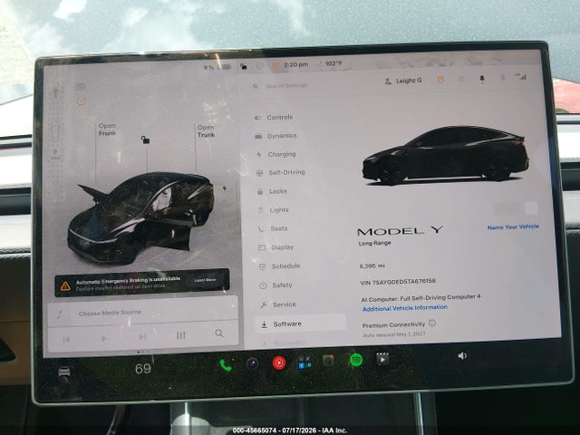 Aukcja sprzedaży 2026 Tesla Model Y Premium Rear-wheel Drive/rear-wheel Drive, vin: 7SAYGDED5TA676158, numer aukcji: 45665074