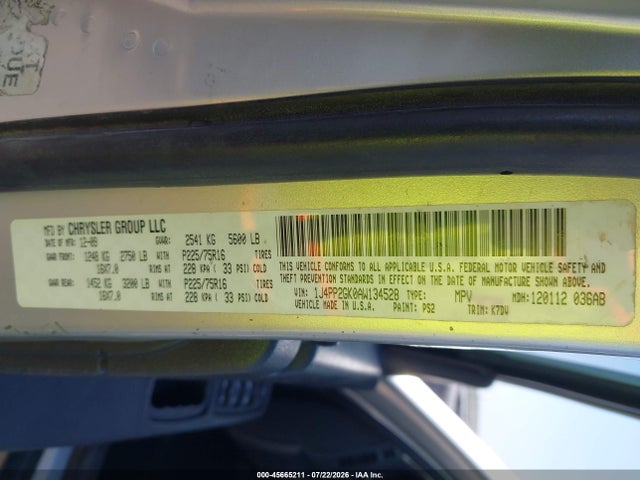 45665211 :رقم المزاد ، 1J4PP2GK0AW134528 vin ، 2010 Jeep Liberty Sport مزاد بيع