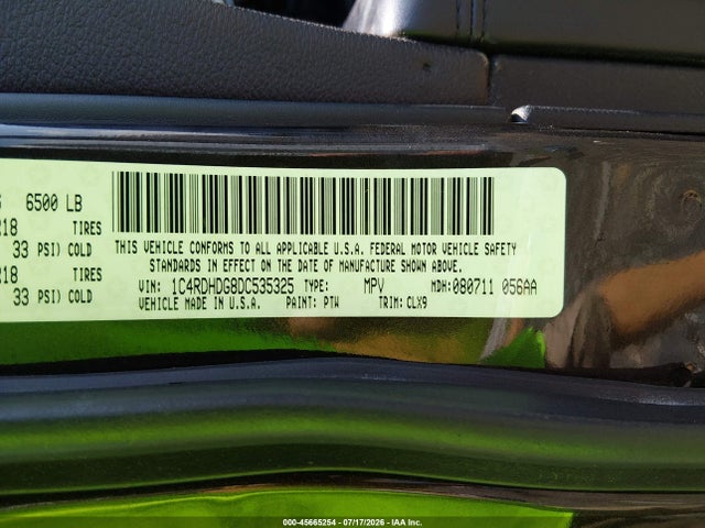 Продажа на аукционе авто 2013 Dodge Durango Crew, vin: 1C4RDHDG8DC535325, номер лота: 45665254