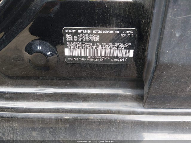 Продаж на аукціоні авто 2016 Mitsubishi Lancer Es, vin: JA32V2FWXGU002597, номер лоту: 45665267