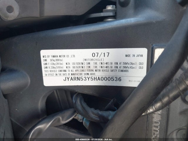 Yamaha Fz09 C 2017 JYARN53Y5HA000536 Image 10