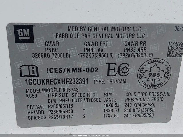 Chevrolet Silverado 1500 Lt 2017 1GCUKRECXHF232391 Image 9