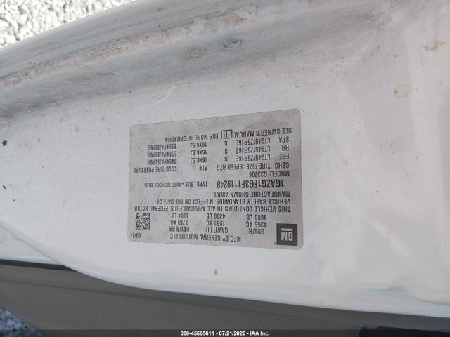 1GAZG1FG3F1119248 Chevrolet Express 3500 Lt