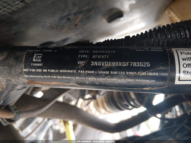 Polaris Rzr Xp 1000 Eps 2016 3NSVDE99XGF783525 Image 10