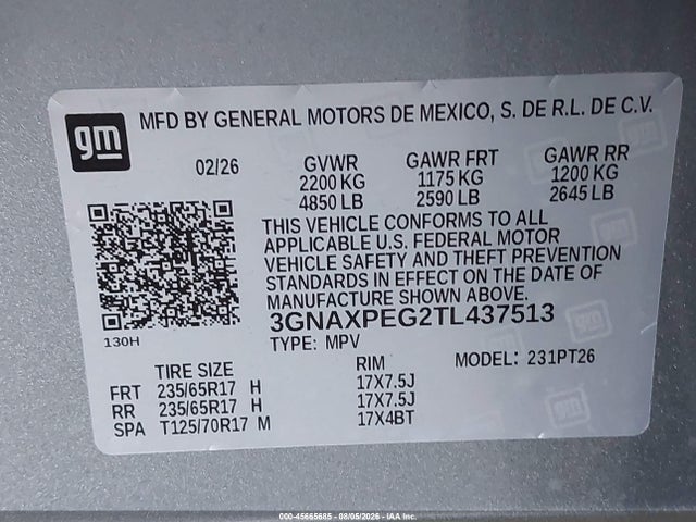 Chevrolet Equinox Awd Lt 2026 3GNAXPEG2TL437513 Image 9