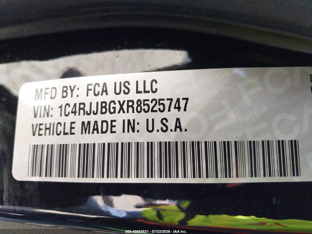 Auction sale of the 2024 Jeep Grand Cherokee L Limited 4x2, vin: 1C4RJJBGXR8525747, lot number: 45665821
