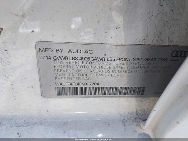 Audi A4 2.0t Premium 2015 WAUFFAFL4FN007204 Image 9