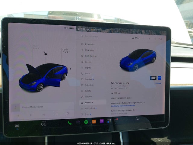 Продажа на аукционе авто 2019 Tesla Model 3 Long Range/performance, vin: 5YJ3E1EB5KF512484, номер лота: 45665919