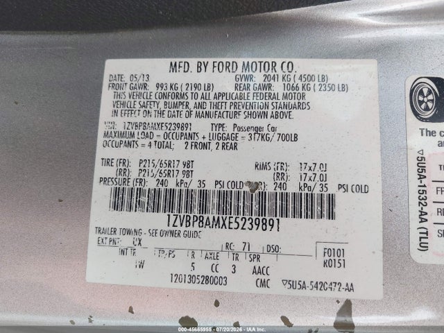 1ZVBP8AMXE5239891 Ford Mustang V6