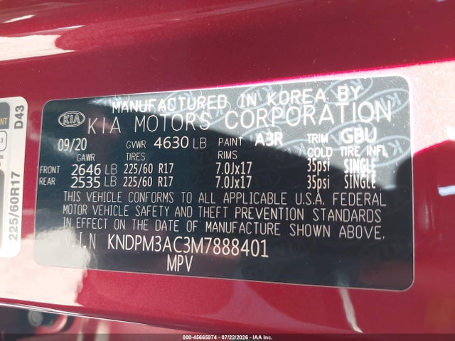 KIA Sportage Lx 2021 KNDPM3AC3M7888401 Image 9