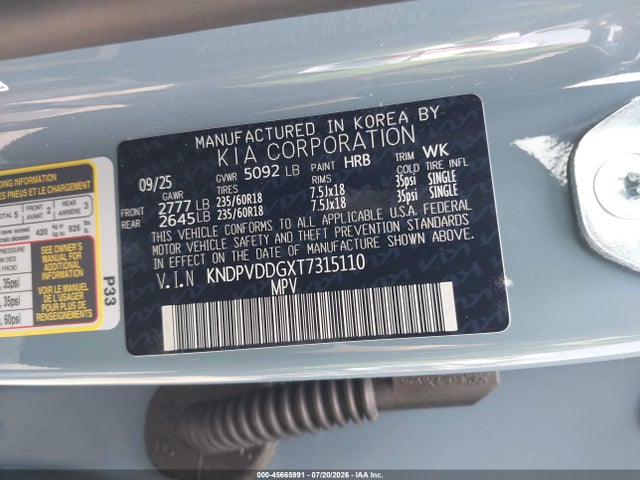 KNDPVDDGXT7315110 KIA Sportage Hybrid Ex