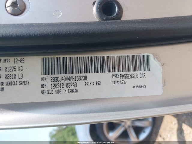 Aukcja sprzedaży 2010 Dodge Challenger Se, vin: 2B3CJ4DV4AH159738, numer aukcji: 45666231
