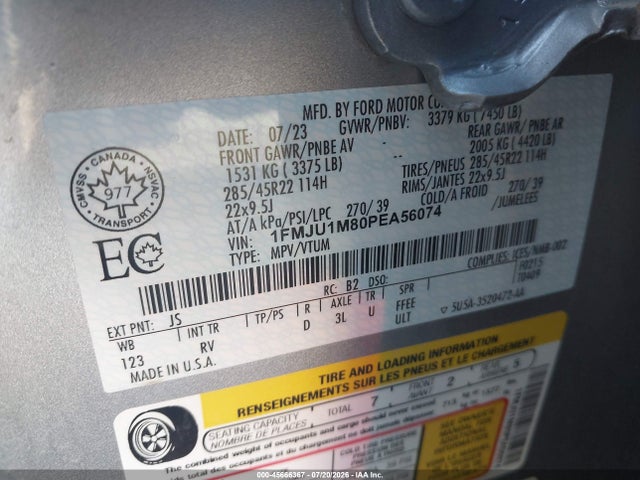1FMJU1M80PEA56074 Ford Expedition Platinum