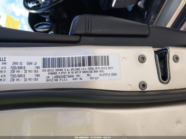 2011 Jeep Grand Cherokee Laredo მანქანა იყიდება აუქციონზე, vin: 1J4RR4GG4BC734644, აუქციონის ნომერი: 45666529