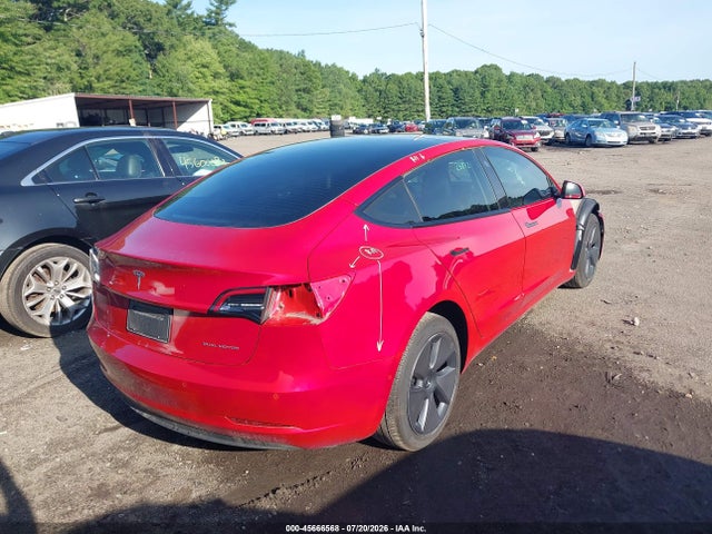 45666568 :رقم المزاد ، 5YJ3E1EB7NF134124 vin ، 2022 Tesla Model 3 Long Range Dual Motor All-wheel Drive مزاد بيع