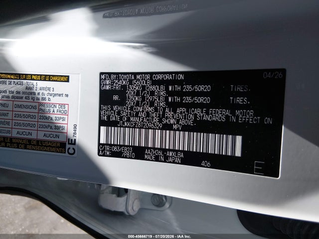 JTJKKCFZ8T2096329 Lexus Nx 450h+ F Sport Handling