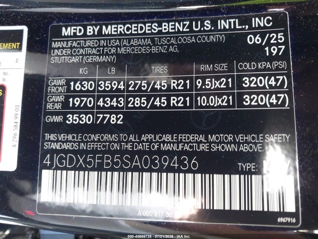 4JGDX5FB5SA039436 Mercedes-Benz Maybach Eqs 680 Suv 4matic